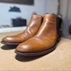 NORDSTROM Cognac Brown Leather Chelsea Ankle Boots 10 Mens